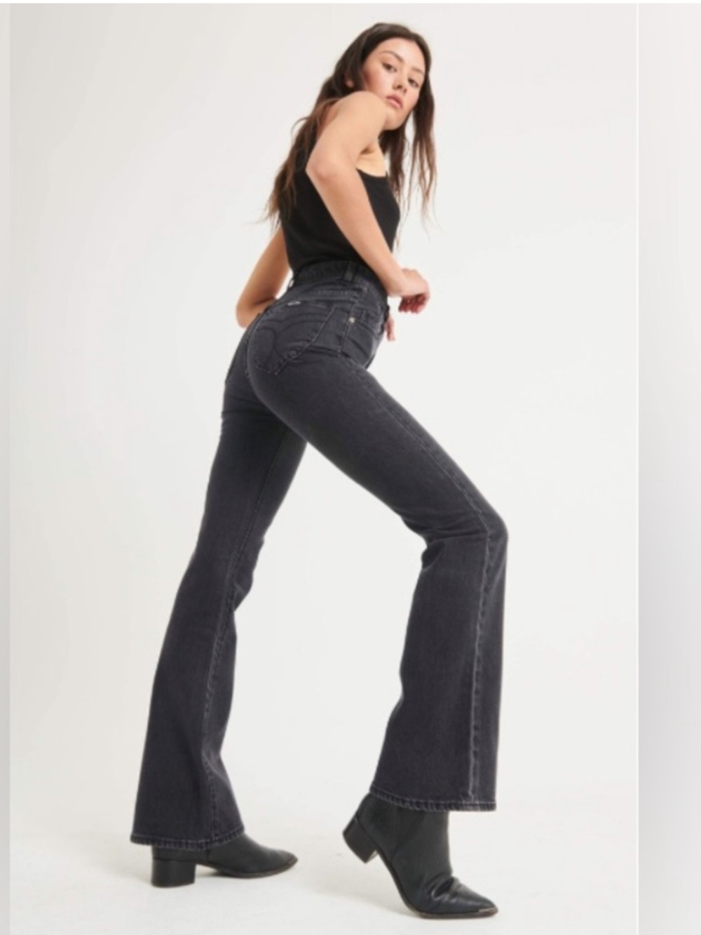 ROLLA’S Dusters Flare Bootcut high rise denim Jeans size 32 retro 70’s chic